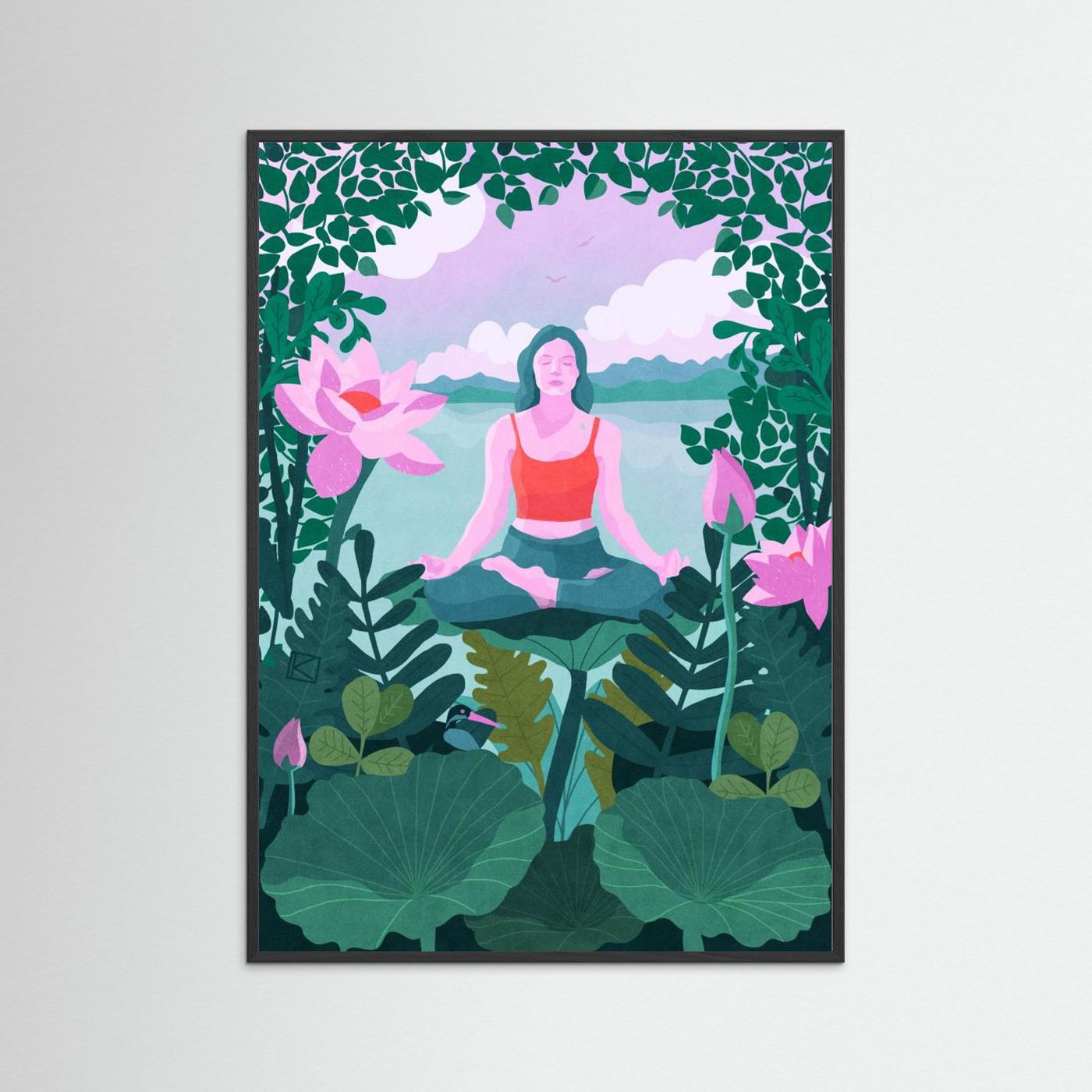 Peaceful Lotus Meditation by Sylwia Kubus