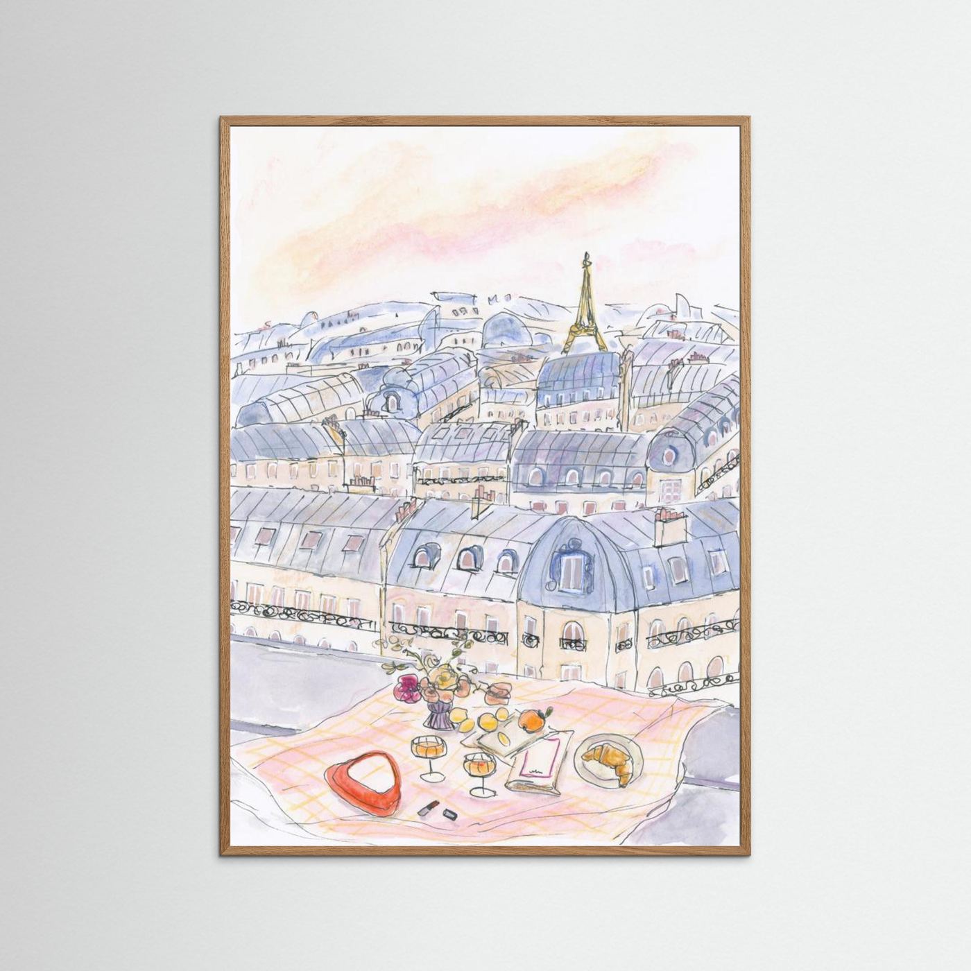 Parisian Rooftop Picnic With Eiffel Tower Views by Katharina Puritscher