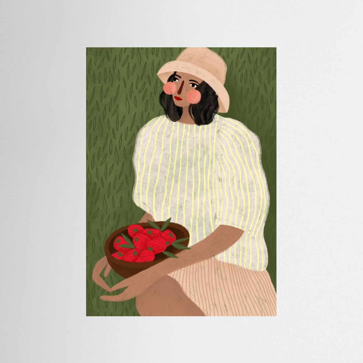 Woman with Strawberries by Bea Müller