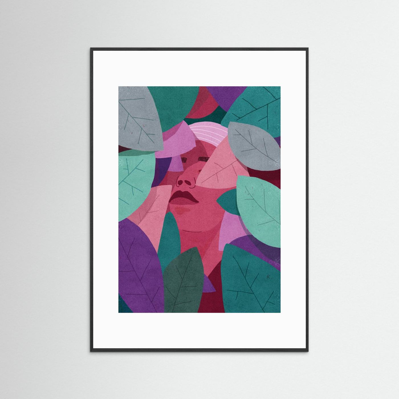 Serene Leaf Portrait by Sylwia Kubus