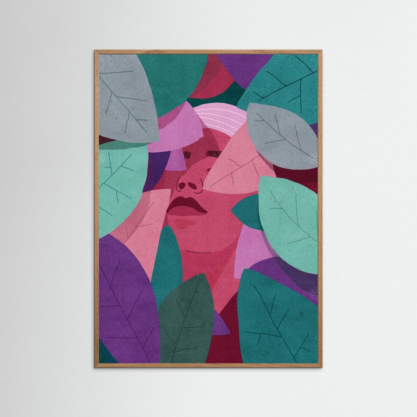 Serene Leaf Portrait by Sylwia Kubus