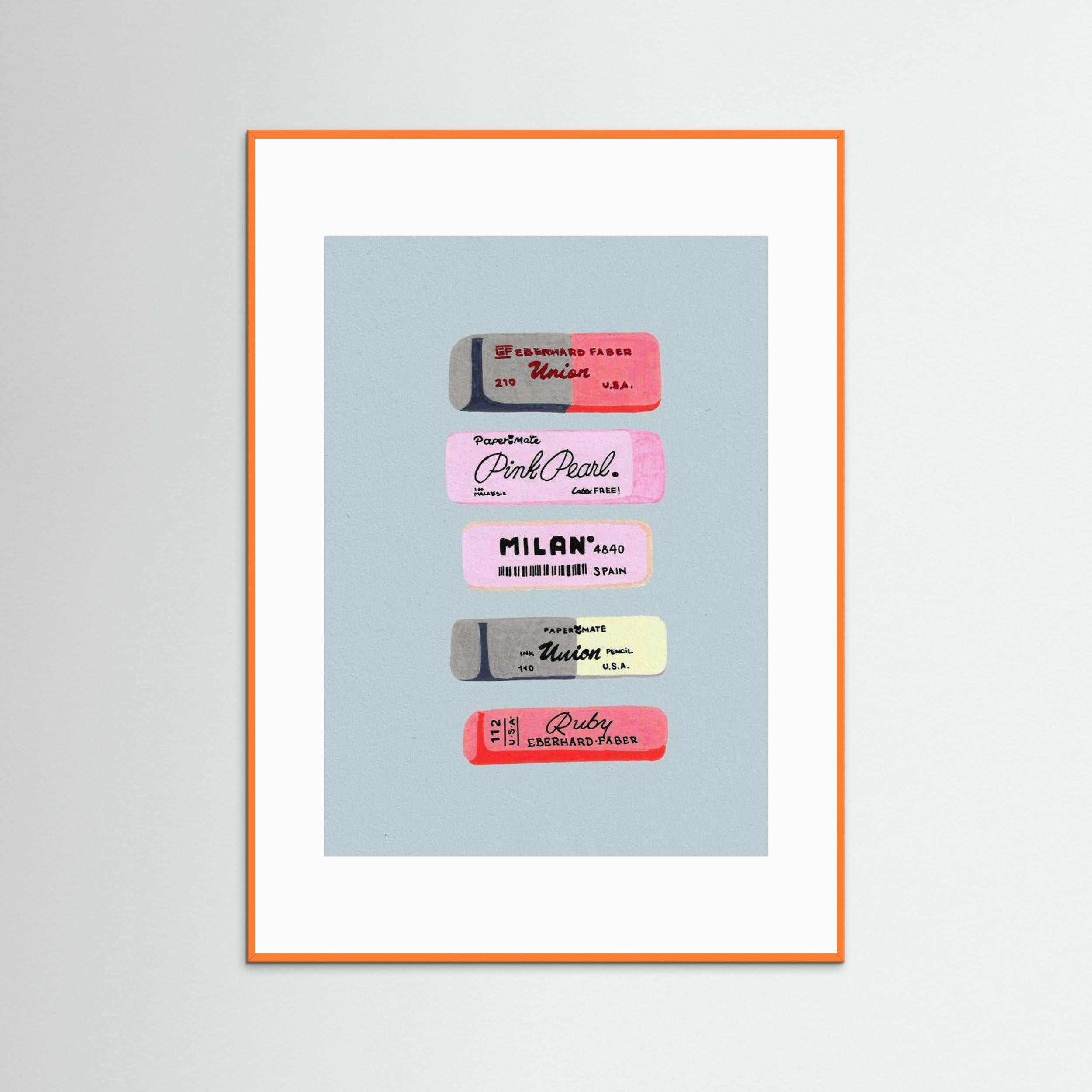 Erasers Art Print by Studio Mandariini