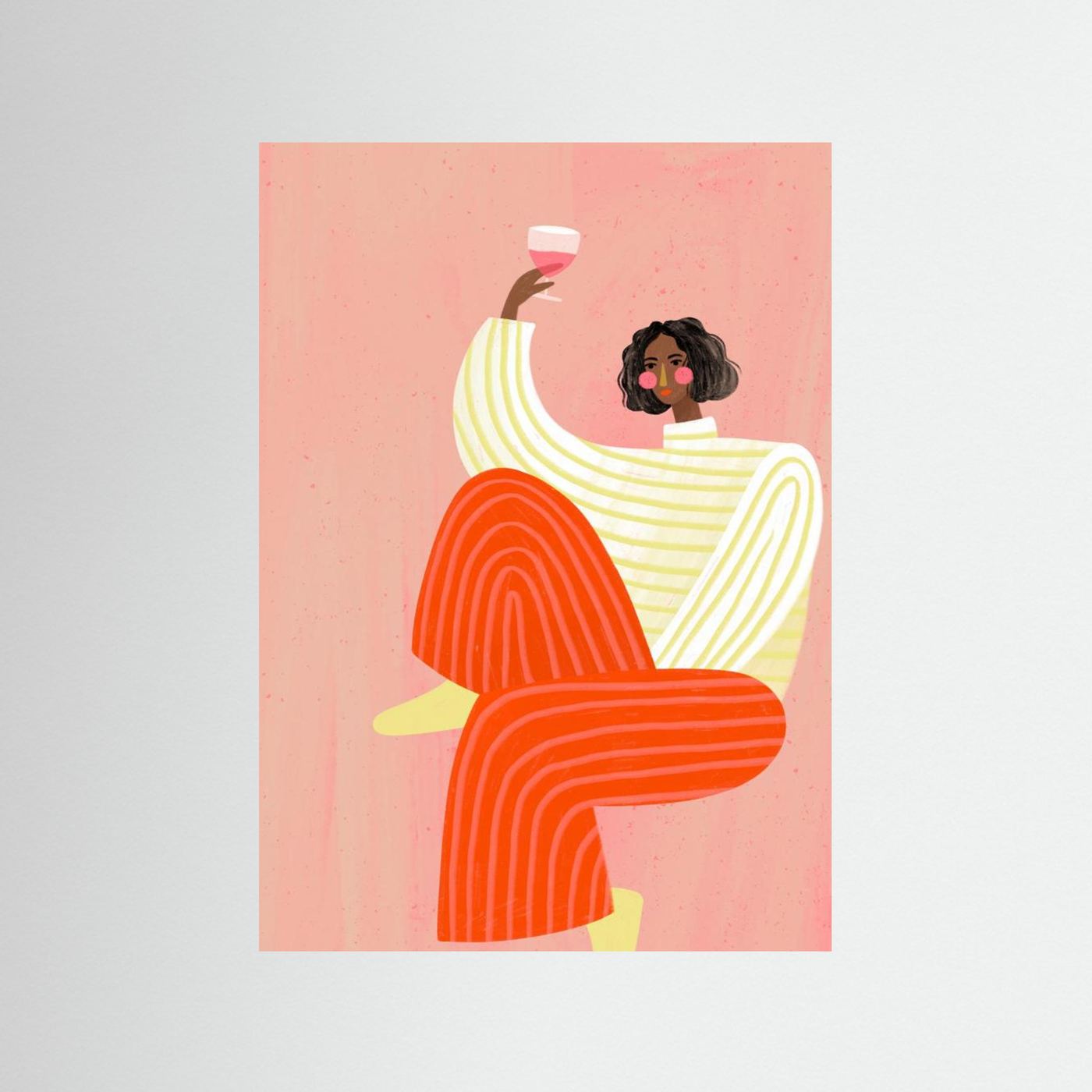 The Woman with the glass of wine by Bea Müller