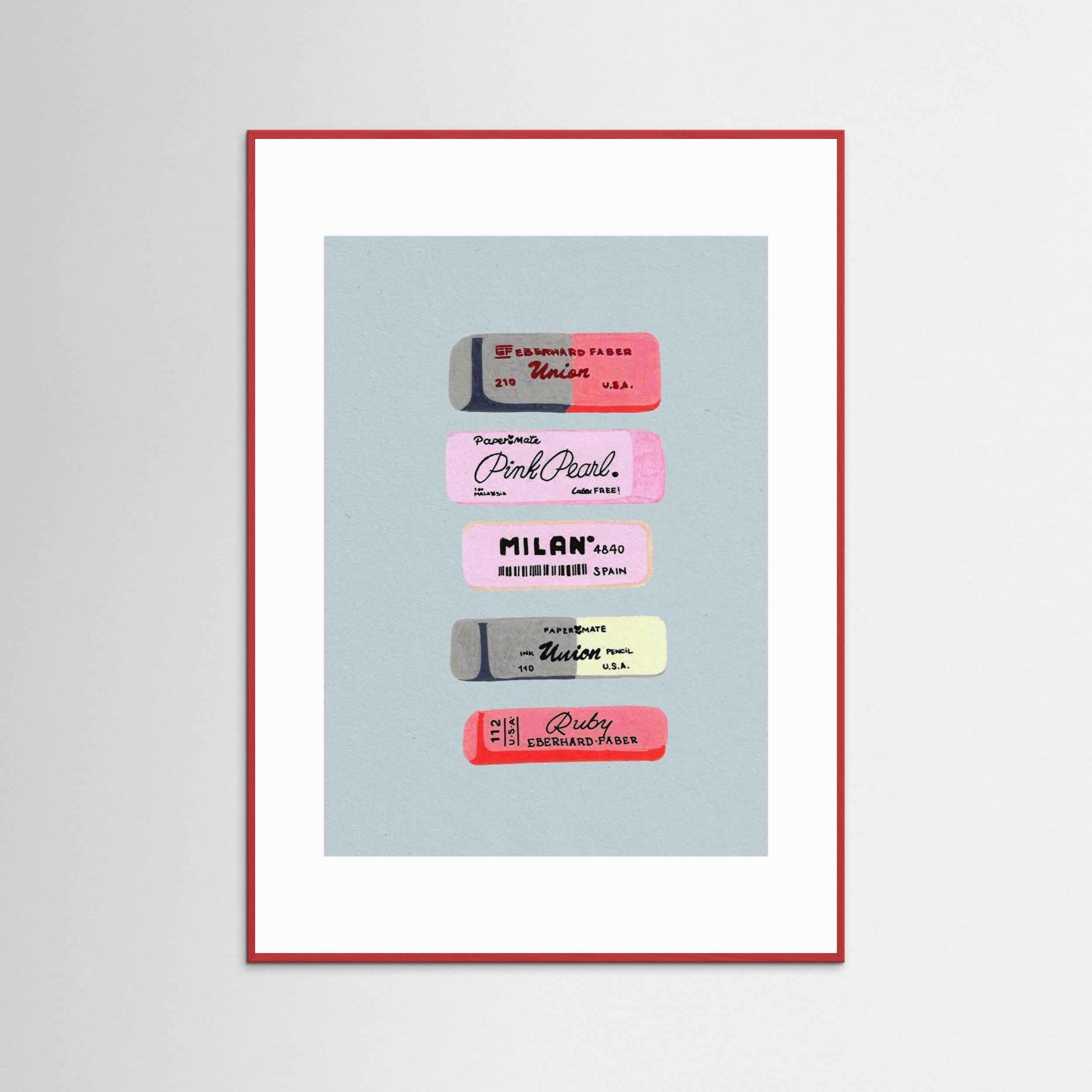 Erasers Art Print by Studio Mandariini