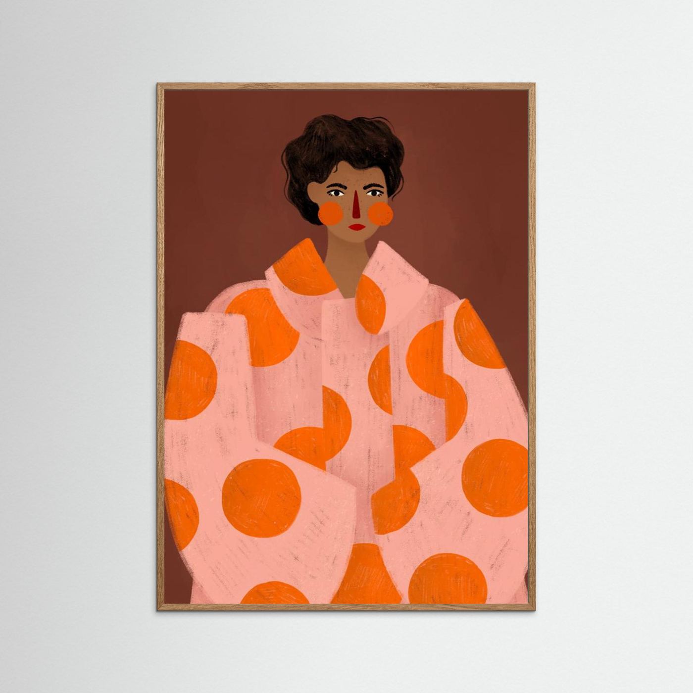Woman With Orange Dots by Bea Müller