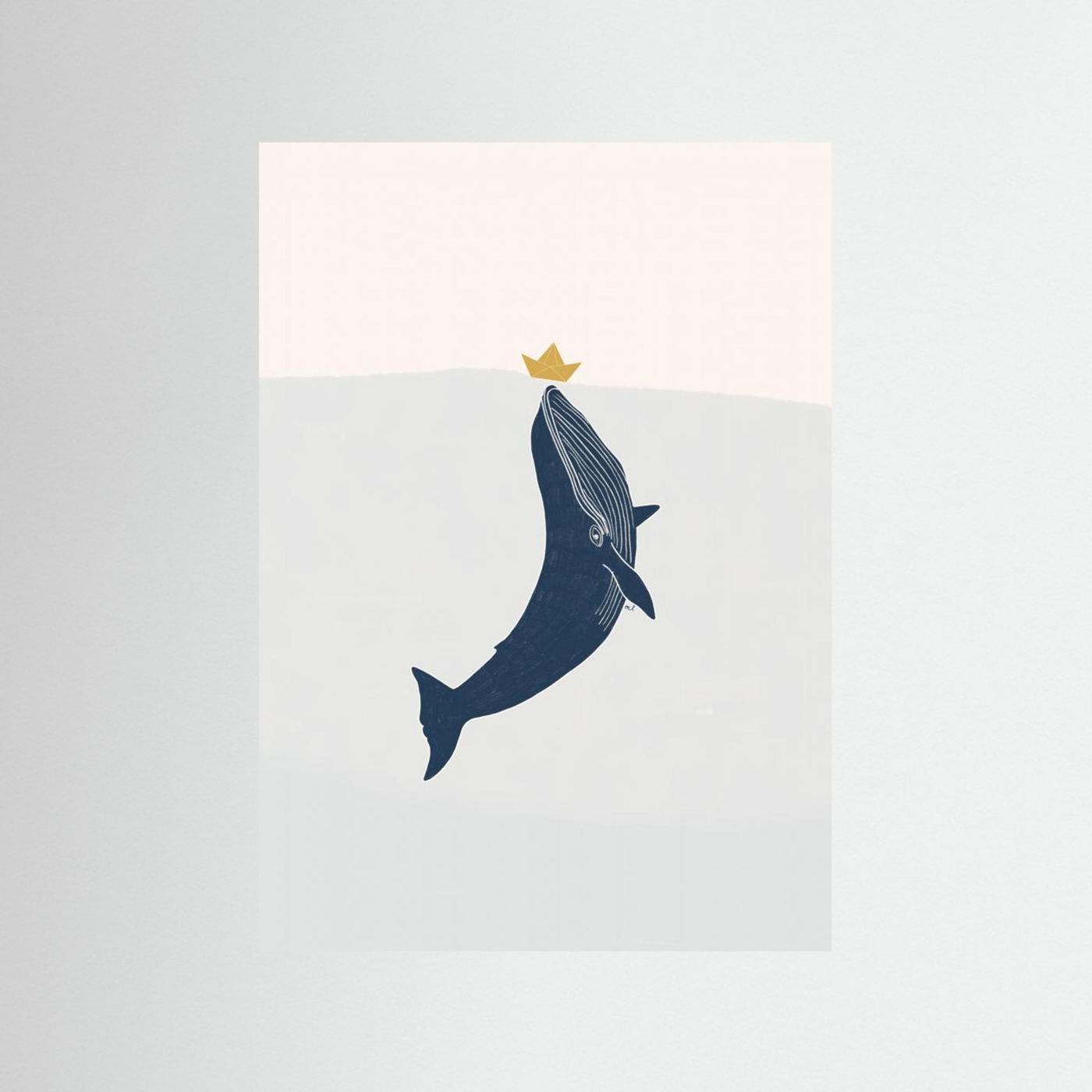 Blue Whale Sailing Boat by Menina Lisboa