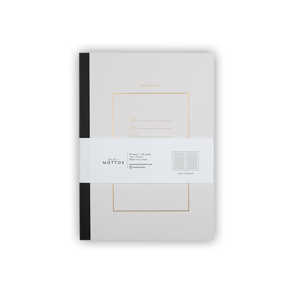RULED HARDCOVER NOTEBOOK / WHITE