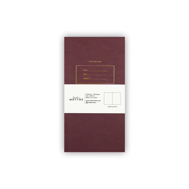 BLANK SOFTCOVER NOTEBOOK / BURGUNDY