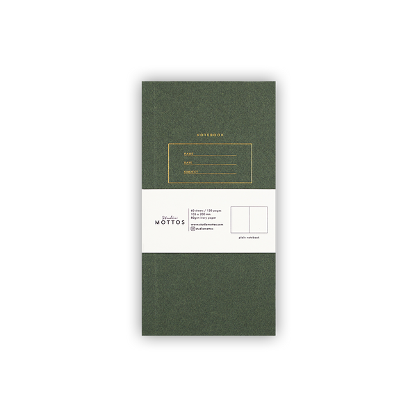 BLANK SOFTCOVER NOTEBOOK / GREEN