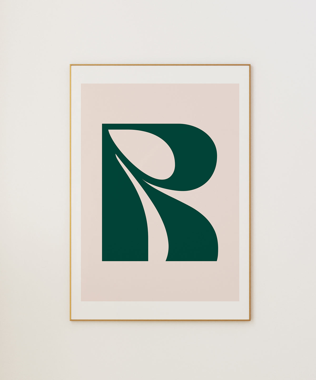 R Letter Pastel - Studio Mottos Premium Wall Art Print