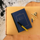 RULED HARDCOVER NOTEBOOK / NAVY