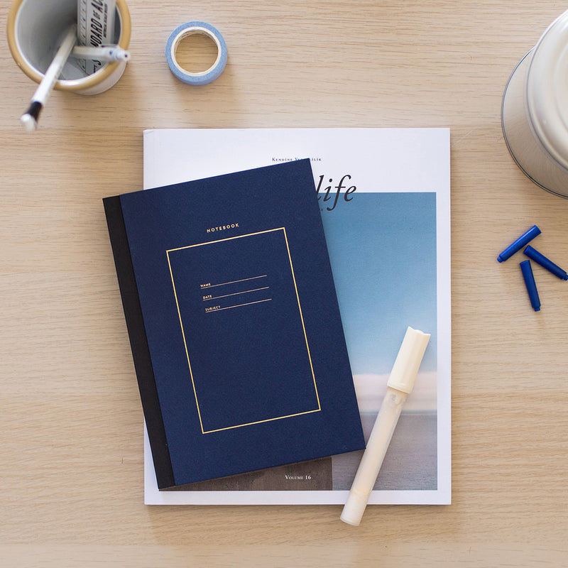 DOTTED HARDCOVER NOTEBOOK / NAVY