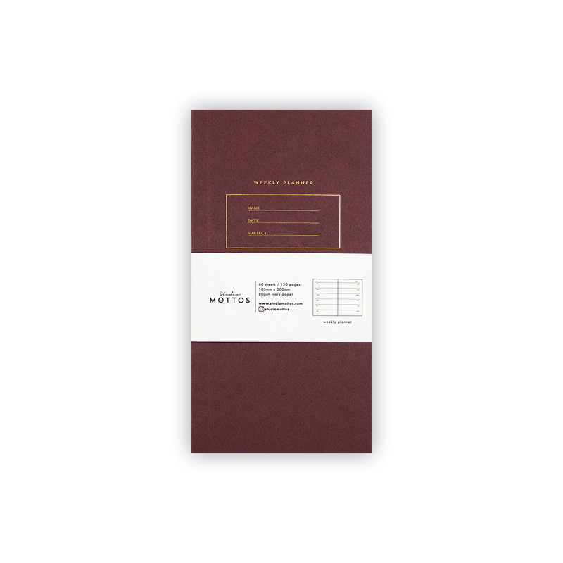 SOFTCOVER WEEKLY PLANNER / BURGUNDY