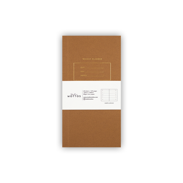SOFTCOVER WEEKLY PLANNER / BROWN